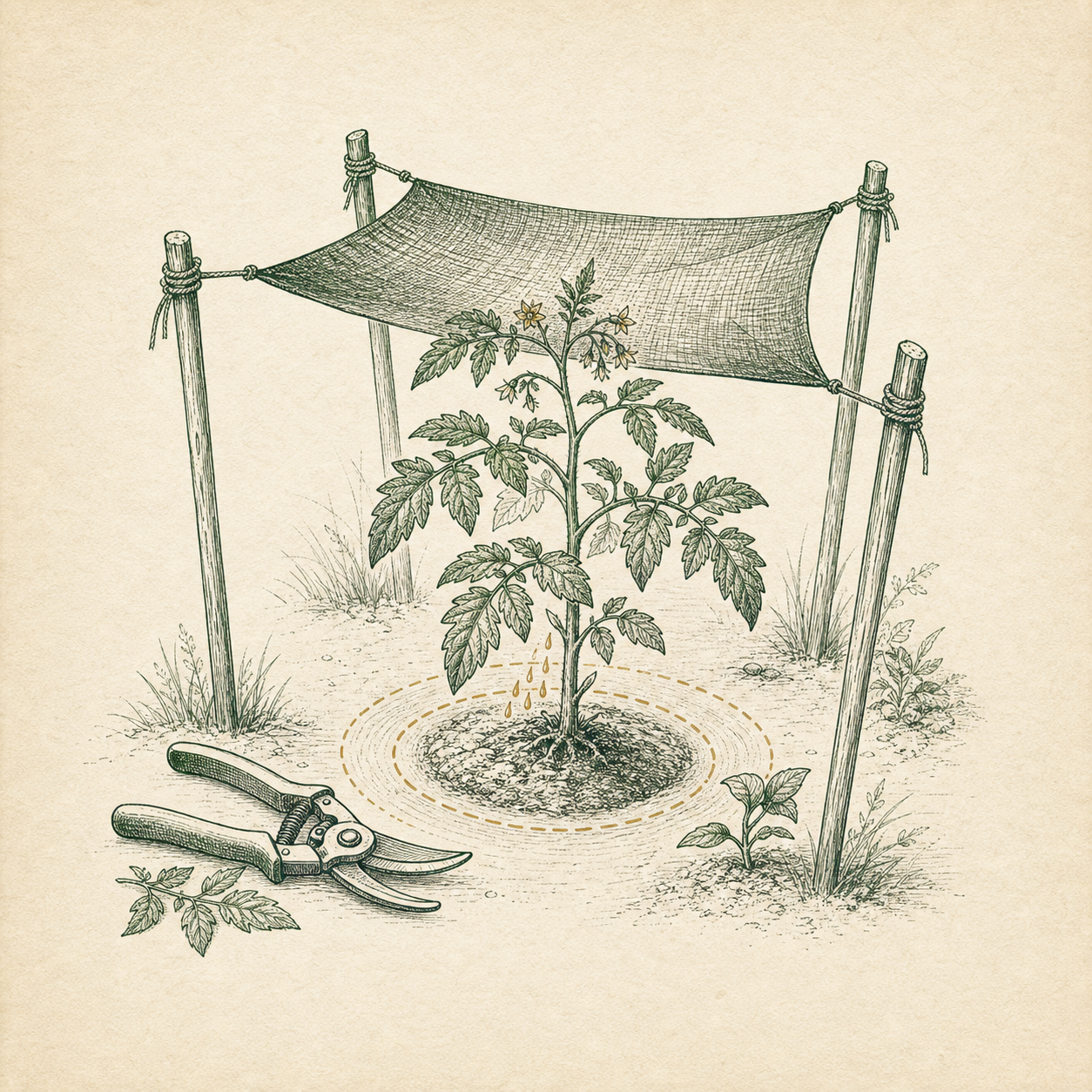 Garden intervention field sketch
